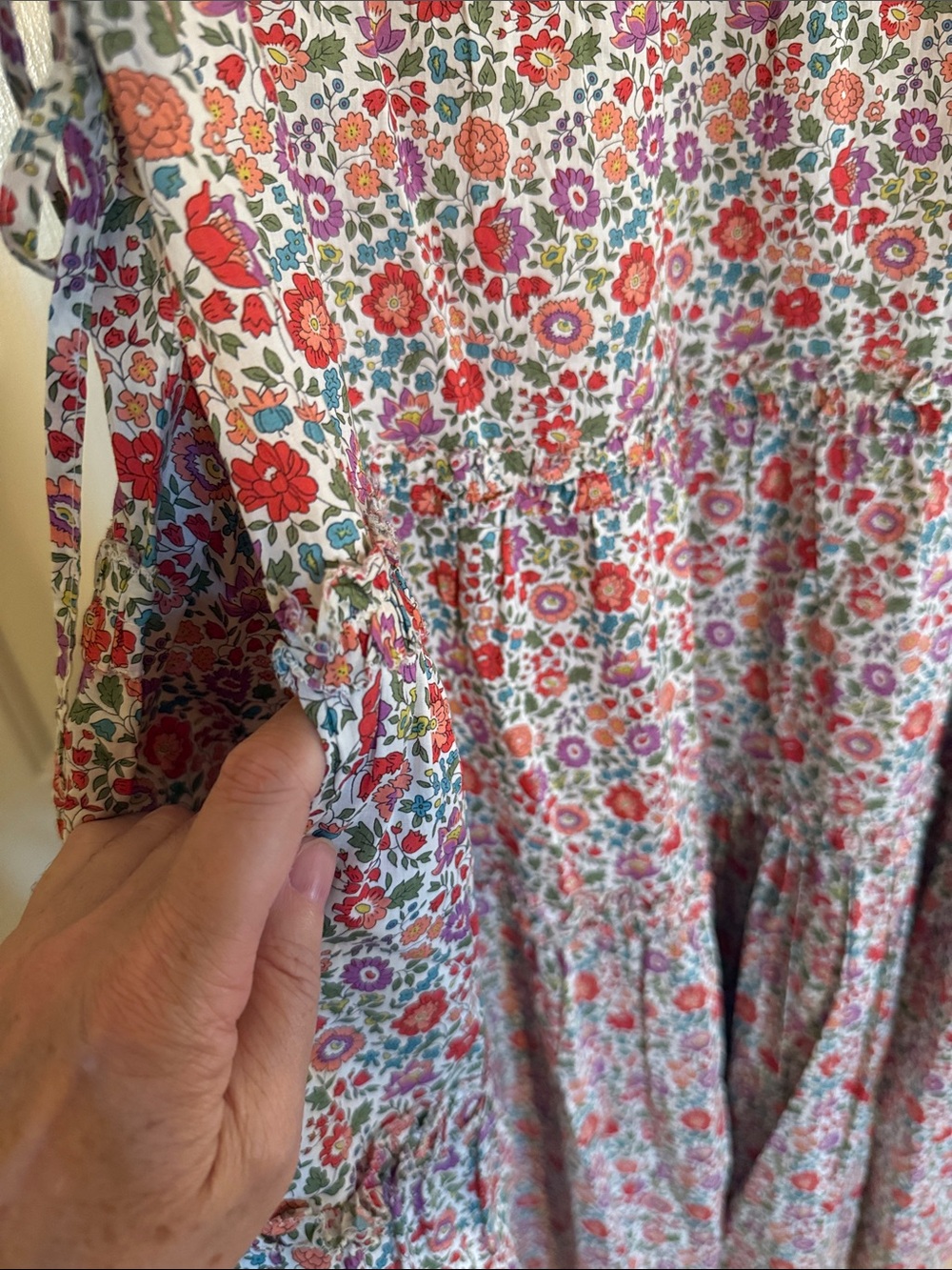 Love The Label Sasha Short-Sleeve V-Neck Tiered Midi Dress - Picture 5 of 12